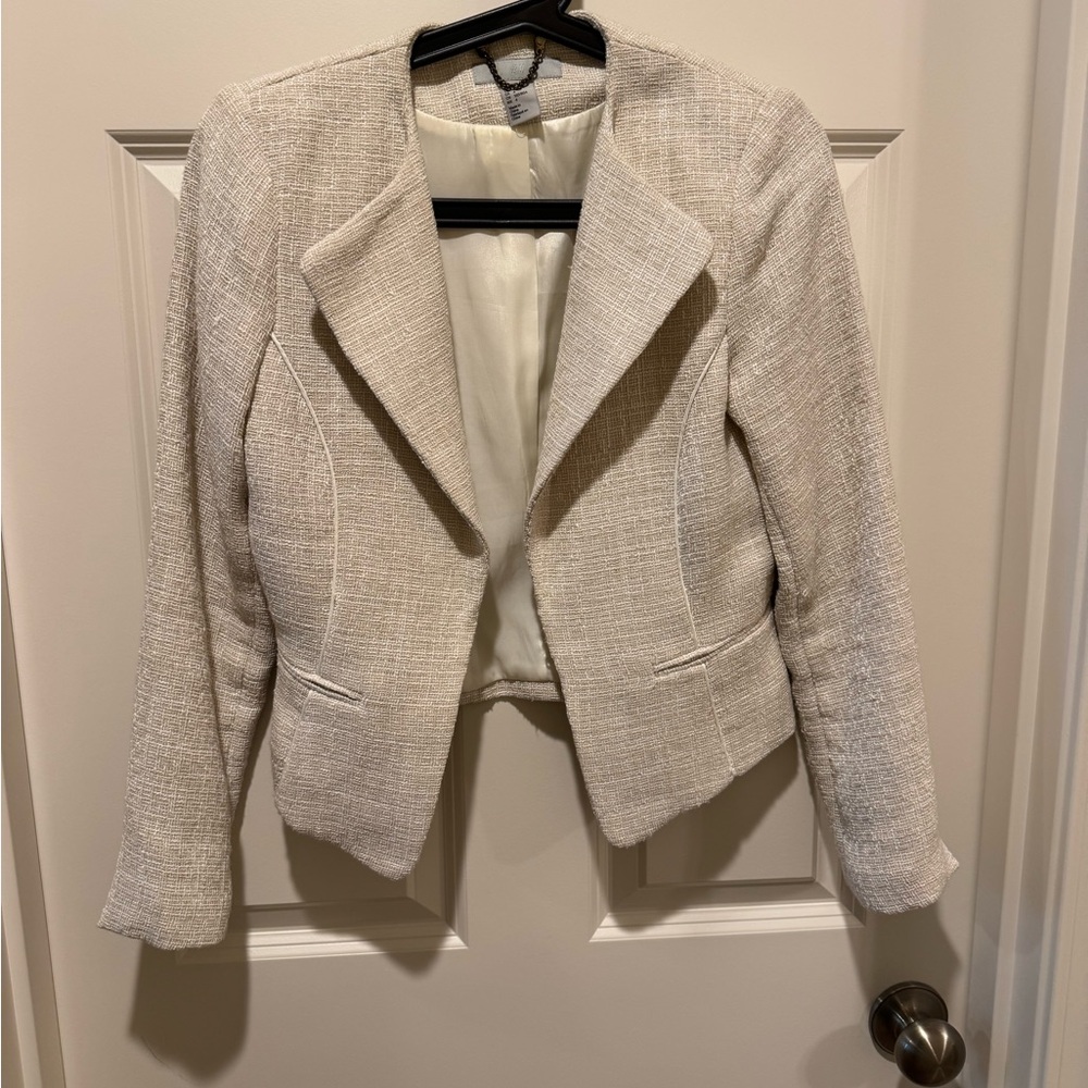 H&M Cream cropped blazer